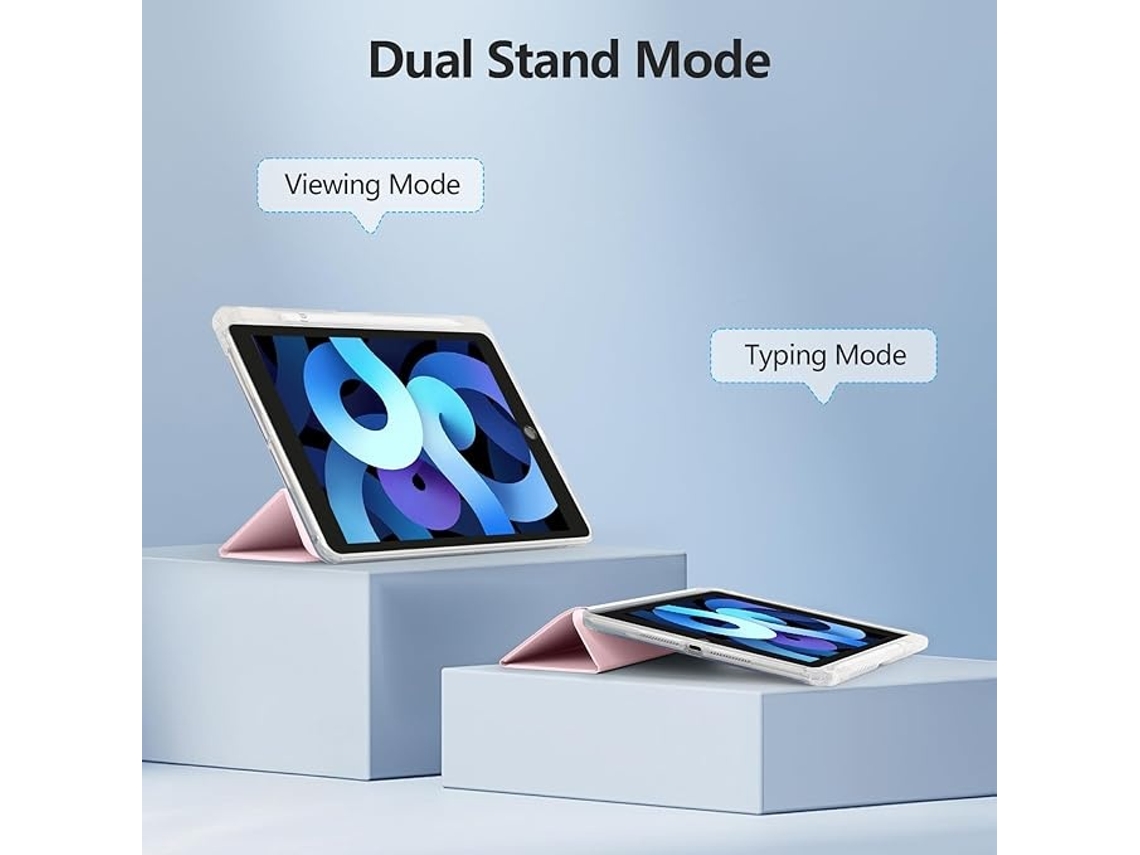Elysve Caneta Stylus Capa Protetora Para Ipad 10. 2 Polegadas 2019/2021 Com Suporte Caneta E Tampa Transparente Azul