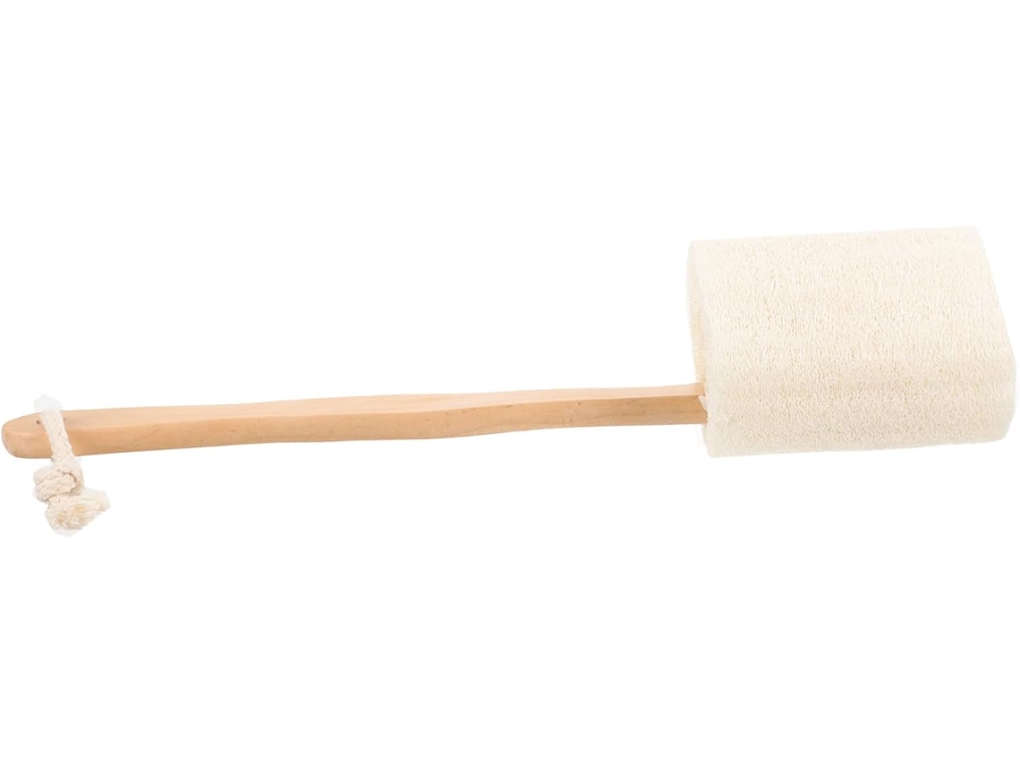 Escova De Banho Ipetboom Com Bucha Natural E Cabo Madeira, Esfoliação Suave E Limpeza Da Pele, Ideal Para Banho Em Casa
