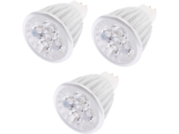 Conjunto De 3 Lâmpadas Led De Substituição Para Holofotes, Com Base, Para Uso Residencial E Comercial.
