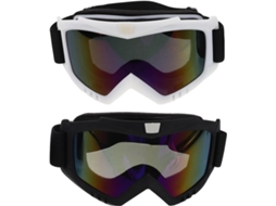 Conjunto De 2 Óculos De Proteção Para Motociclismo E Quadriciclo, À Prova De Vento, Poeira E Com Lentes Uv.