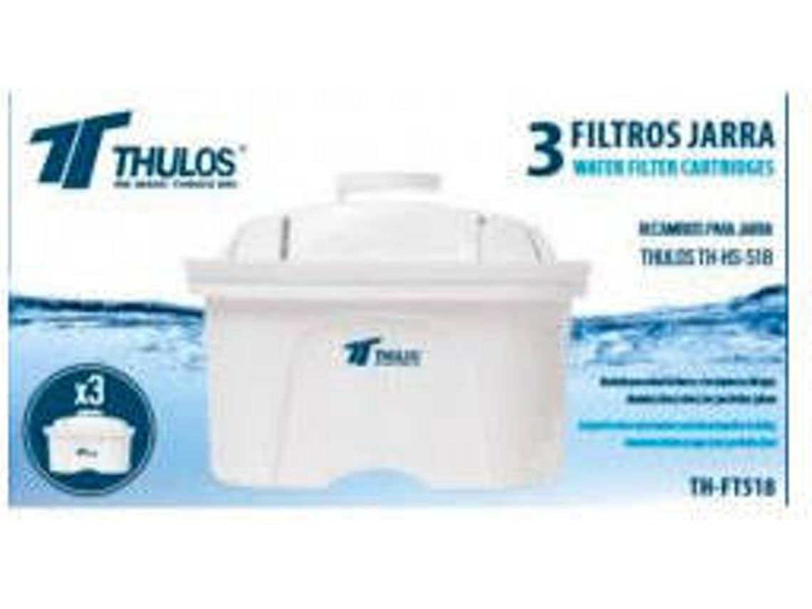 Filtros  para Jarros de Água THULOS  (3 Filtros - Compatível: HS-518)