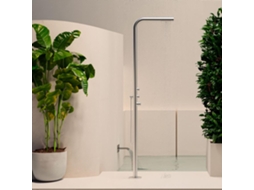 Chuveiro de Piscina SINED Doccia Budoni Inox (Aço Inoxidável - 221x18x56 cm - Cinzento)