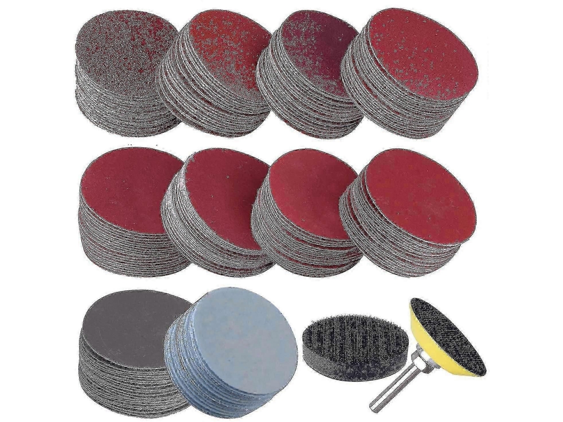 Pacote Com 200 Discos Abrasivos De 50mm (2 Polegadas), Grãos De 80 A 3000, Com Furo De 1 Polegada.