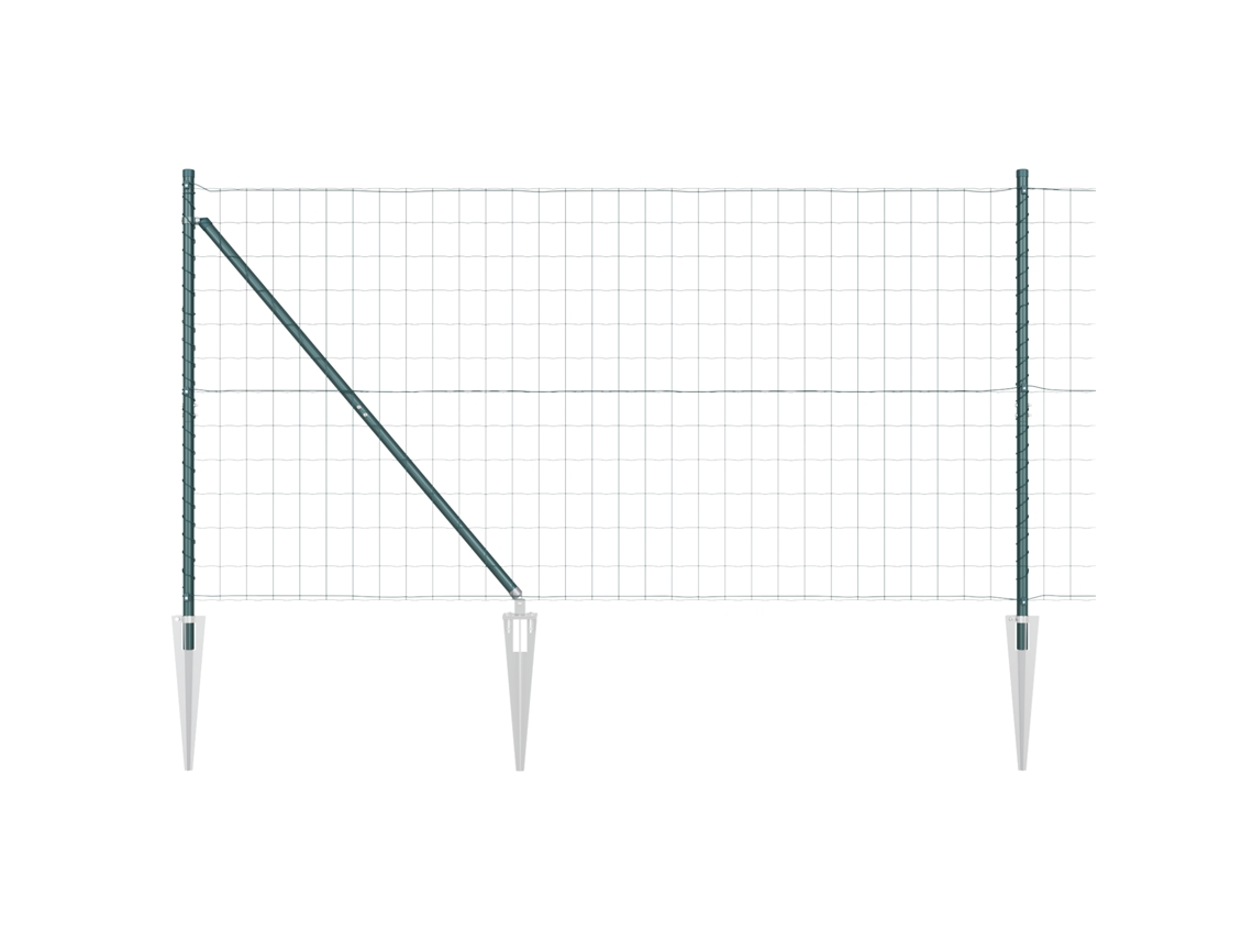 Conjunto 1 Cerca Externa Vidaxl Verde Aço (10 X 1,2 M)