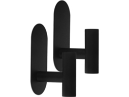 Abaodam 2 Ganchos De Roupa Em Aço Inoxidável Preto Com Design Autoadesivo Para Superfícies Lisas, Formato Oval