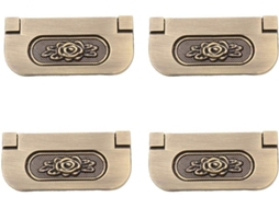 Conjunto De 4 Puxadores Invisíveis Em Liga Zinco Para Gavetas, Armários E Guarda Roupas, Com Parafusos Jade Branco B Cor