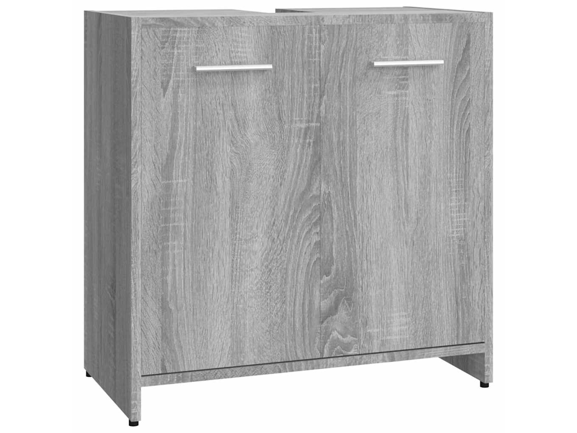 Bathroom Cabinet, Bathroom Cabinets Vidaxl Cinzeto Madeira Processada (n/a)