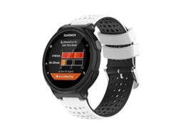 Pulseira De Relógio Lurelia Para Garmin Forerunner 220 Silicone Sports Bicolor Branco Preto
