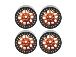 4 Pcs Cubo De Roda De Liga De Alumínio 2.2in Universal Para Carro Rc Crawler 1/10 Laranja