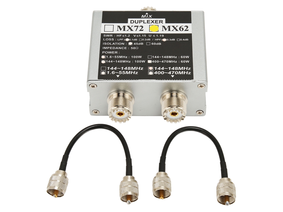 Combiner De Antena Vhf Uhf Hf Onda Curta 3 Bandas Estação Transitória Duplexer
