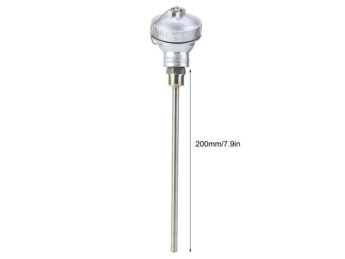 Laxiscreed Sensor De Temperatura Rtd Pt100 Com Cabeça Termopar E Rosca Npt 1/2"