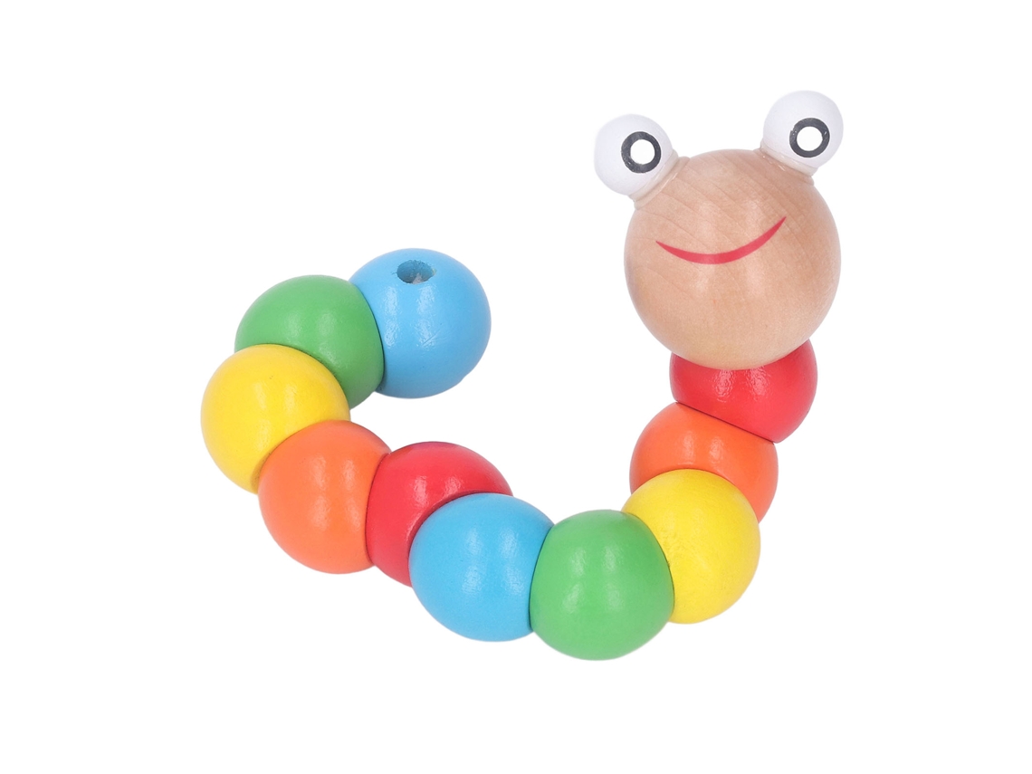 Primerox lagarta Torcida de Madeira Colorida Brinquedo Educação Coordenação Mão olho Jogo Familiar