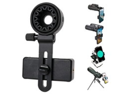 Adaptador De Telescópio Para Telefone, Suporte Universal Para Celular Compatível Com Binóculos, Monóculos, Microscópios, Lunetas E Telescópios