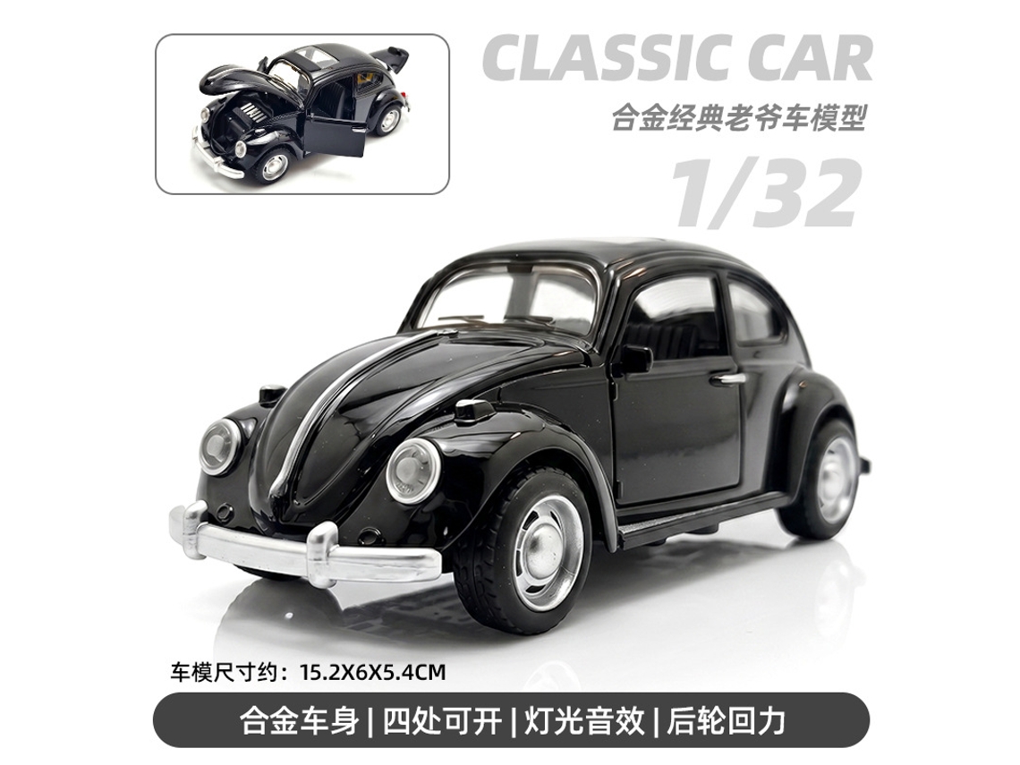 Miniatura de Carro em Escala 1/32, Feita em Metal Fundido, com Portas Que Abrem, Luzes e Música um Carrinho de Brinquedo Infantil. MDUG