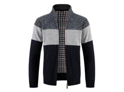 Jersey casual Fasst, de ponto, com gola V, manga longa, inverno, outono, primavera, S/MARCA