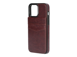 Aetheria case de Couro para Iphone 13 Pro Max 6.7 Polegadas com Porta cartões e Fecho Magnético Marrom