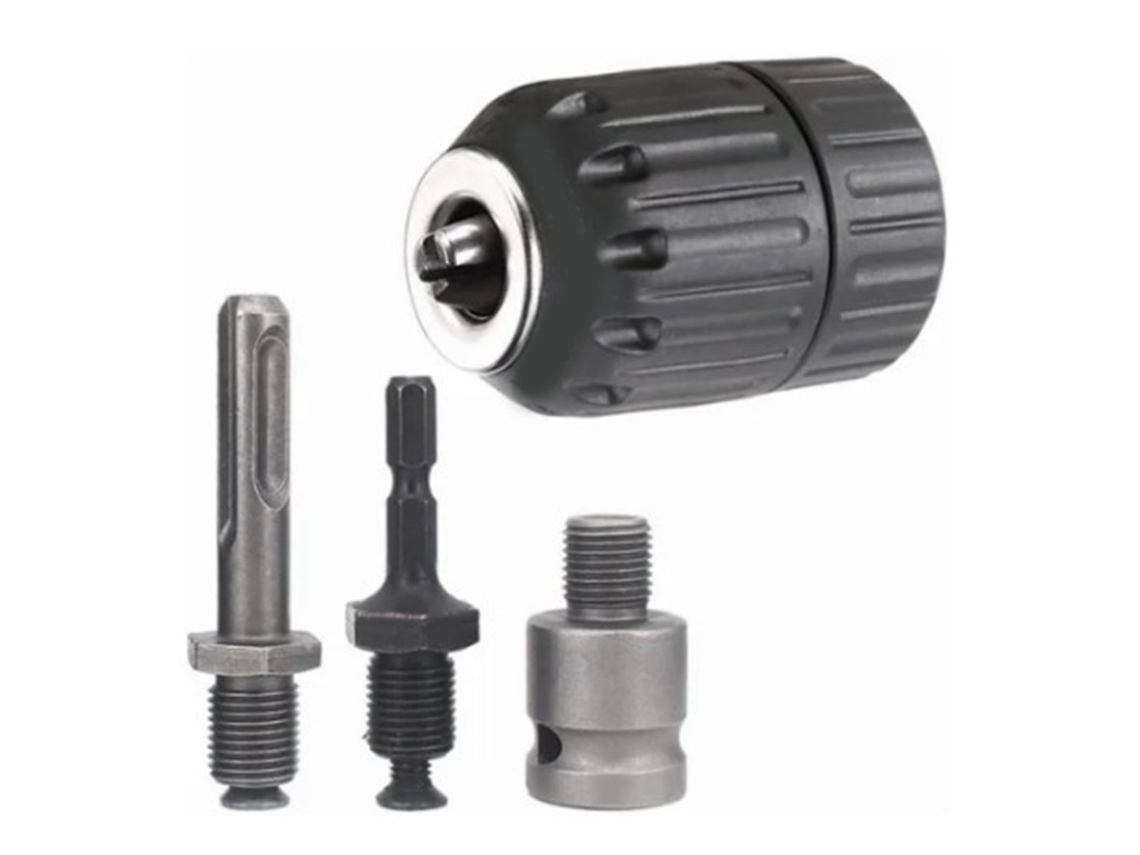Conjunto Adaptador Chave De Furadeira 10mm Impacto Com Conexão Hexagonal Chave Elétrica