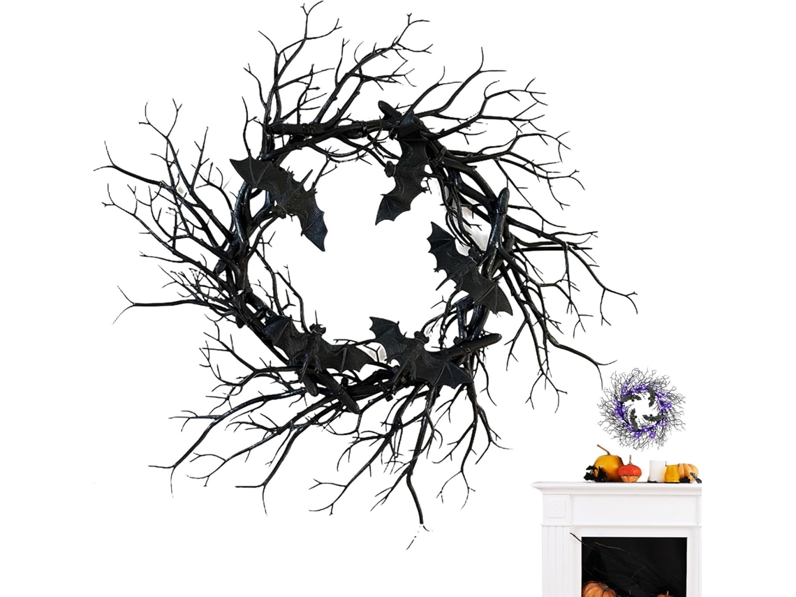 Guirlanda De Galhos Para Decoração De Halloween Com Luzes Artificiais, 45 Cm |
