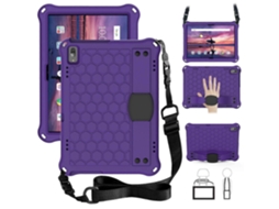 Capa Protetora Plana Com Design Em Favo De Mel Em Eva + Pc, Com Quatro Cantos Reforçados E Alça Integrada Para Lenovo Tab 4 10 Tb-x304f/n (preto + Pre