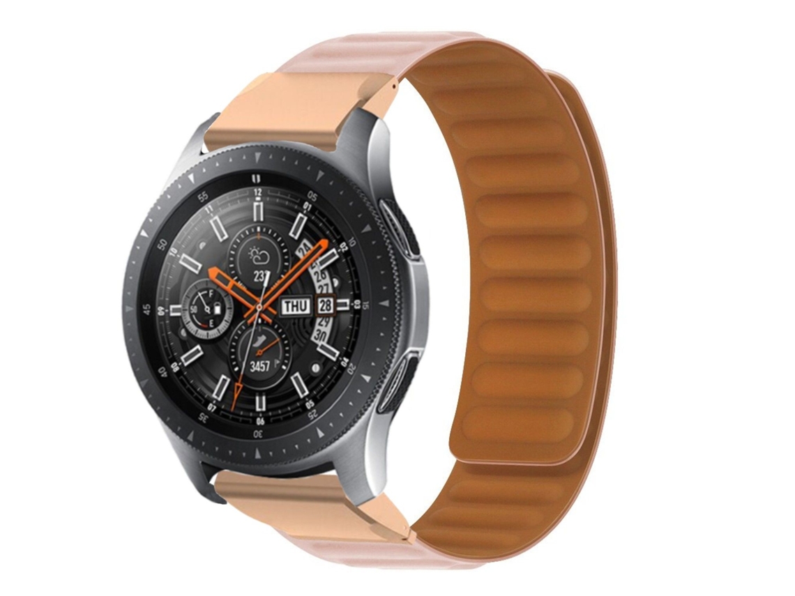 Pulseira Bracelete de elos magnéticos para Garmin Approach S62 Rosa