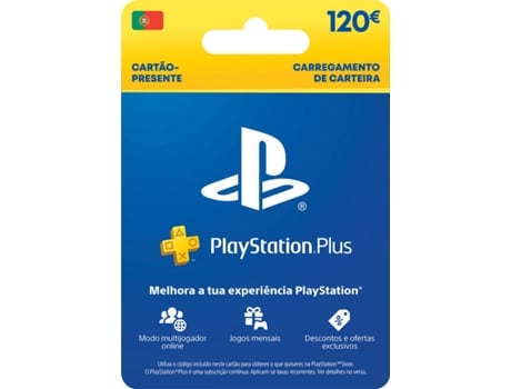 Cartão de Carregamento PlayStation Plus 120 Euros (Formato Digital)
