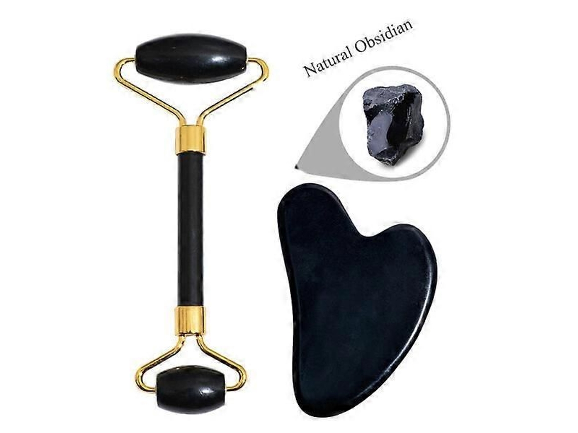 Massageador Facial, Material de Obsidiana, 1 Peça, Facial e Corporal Completo. GOKOCO
