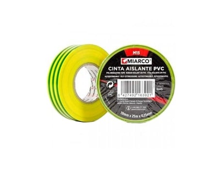 Pacote. 10 Rolos De Fita Isolante De Aterramento 19mm X20mt Miarco
