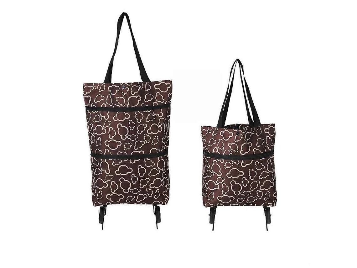 Sacola de Compras com Rodinhas, 18l, Dobrável, Carrinho de Compras Conversível 2 em 1. GOKOCO