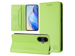Capa De Couro Para Celular Rc01 Com Dupla Dobra Magnética E Rfid