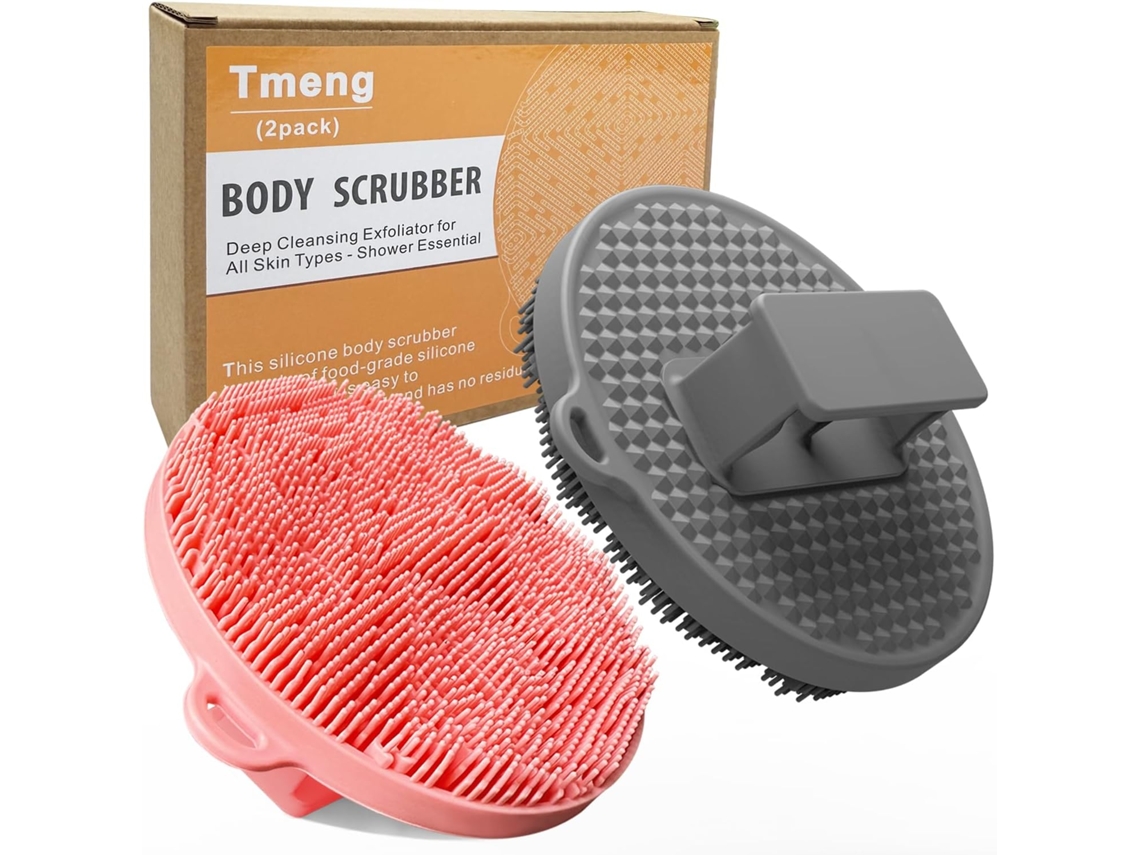 Escova De Silicone Para Banho, Que Proporciona Esfoliação Suave E Espuma Com Esfoliante Sabonete Líquido Para O Corpo