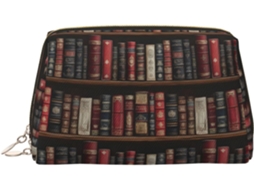 Nécessaire Retrô com Estampa de Livro S/MARCA