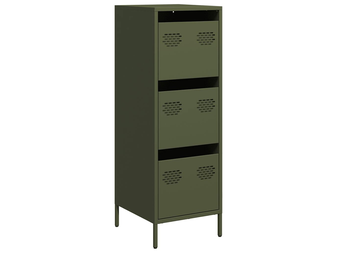 Armário alto VIDAXL Verde Metal (39x35x103,5 cm)