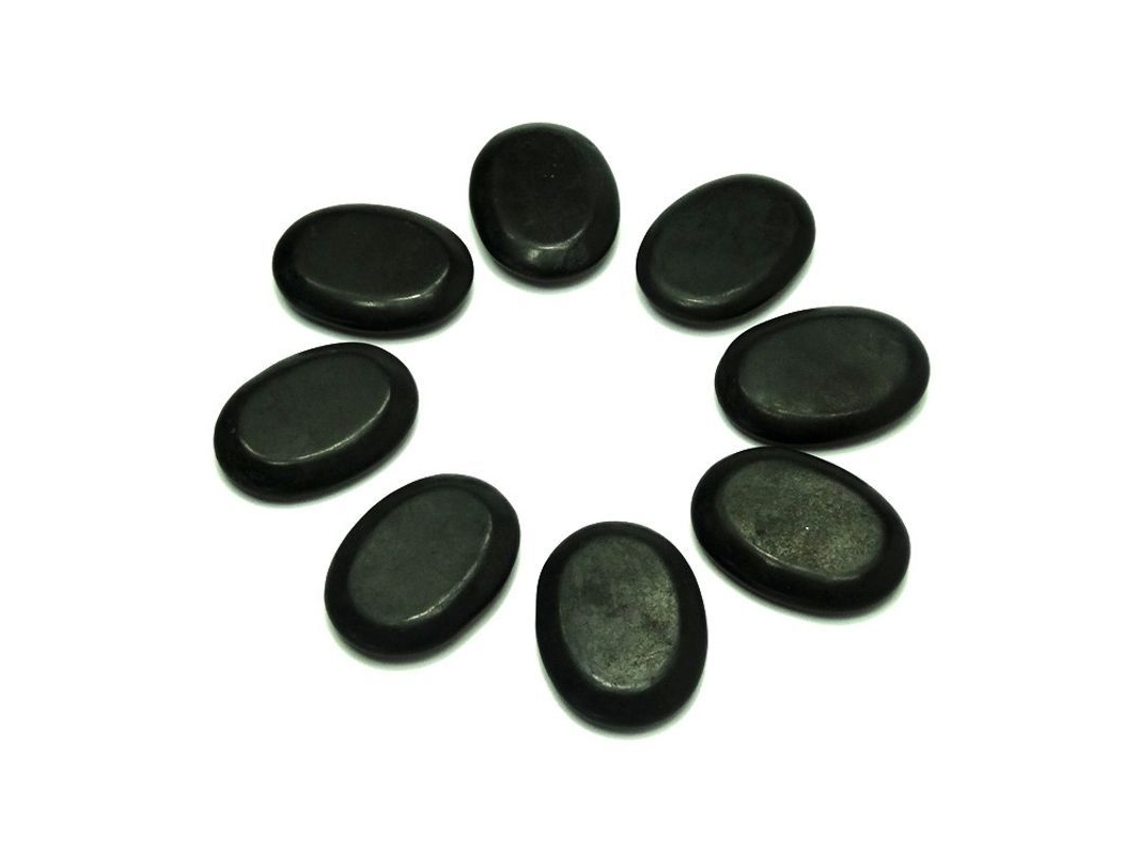 Conjunto De Pedras De Massagem Quentes Pequenas Profissionais 8 Peças Pedra Basáltica Lava Natural Para Spa