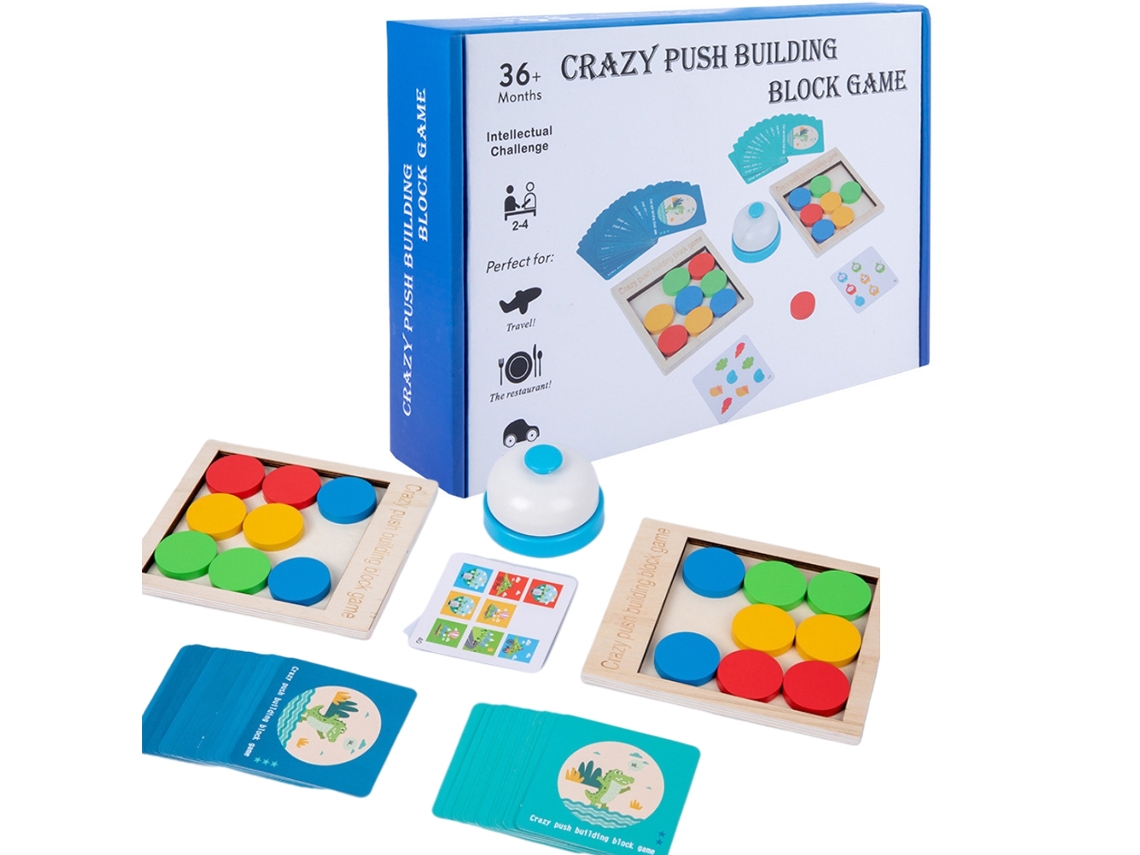 Jogo De Tabuleiro De Push Divertido Para Crianças, Quebra-cabeça De Madeira Educativo