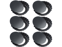 Mini Forma de Bolo Antiaderente de 10 Cm, Bandeja de Malha Removível para Assar MDUG (6 Peças)