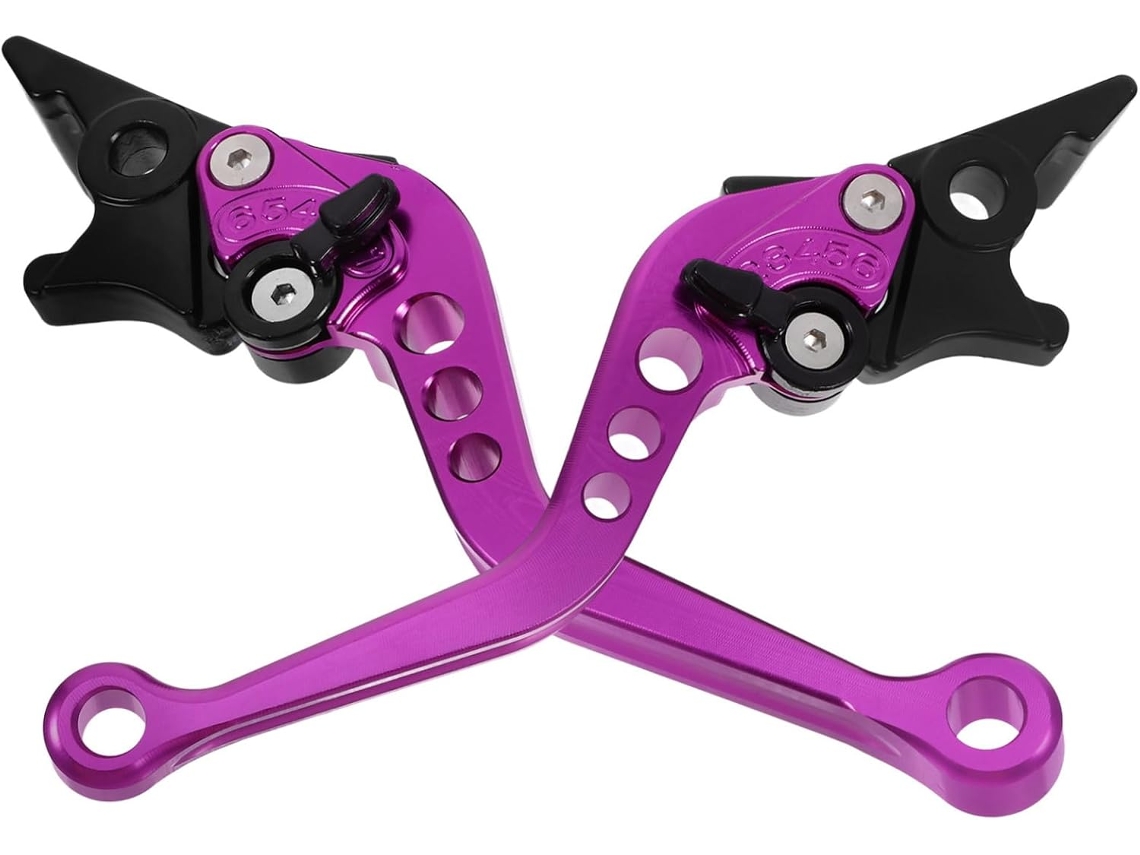 Manetes de freio e embreagem para motocicleta em liga de alumínio, 2 peças, design.