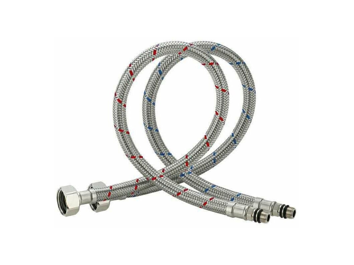 Mangueira De Conexão Flexível Em Aço Inoxidável Para Misturador Água Quente E Fria, Cozinha 60 Cm. Aquaforge