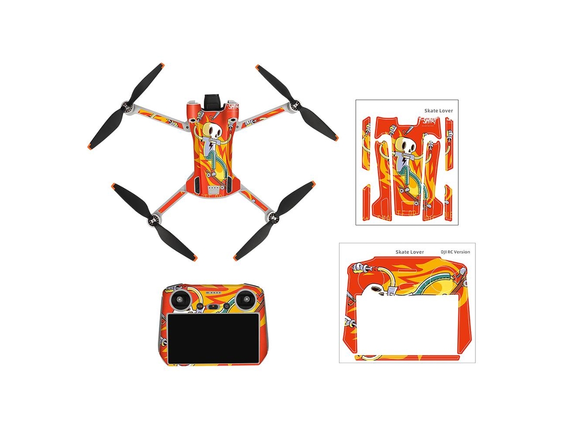 Ats conjunto de Adhesivos para Drone Impermeáveis Compatsíveis com Dji Mini 3 Pro e Controle Remoto, Adhesivos 3d de Proteção