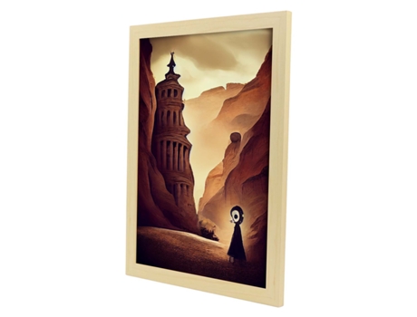 NACNIC Petra Folha Generosa No Estilo De T Burton Ilustrações De Monumentos Cidades Países Inspirados Na Arte Gótica E Escura Design A3 Black Frame
