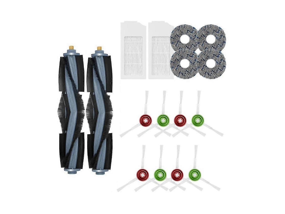 Escova De Rolo, Escova Lateral E Filtro Compatíveis Com Os Acessórios Do Aspirador De Pó Deebot T10 Turbo.