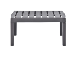 Mesa de jardim 78x55x38 cm em plástico cor mocha, exclusiva da MAISON.