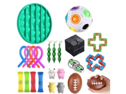 Walshlxq conjunto de Brinquedos Sensoriales Antiestrés de 22 Piezas Con Mármol En Malla Y Cuerdas Elásticas para Niños Y Adultos En Clases Y Fiestas