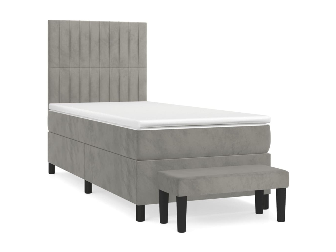 Box Spring Bed, Box Spring Beds Vidaxl Cinzeto Veludo (80 X 200 Cm)