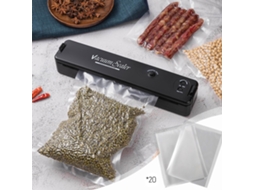 Seladora A Vácuo Automática Para Conservação De Alimentos - Embaladora De Plástico Com 20 Sacos De Frescor