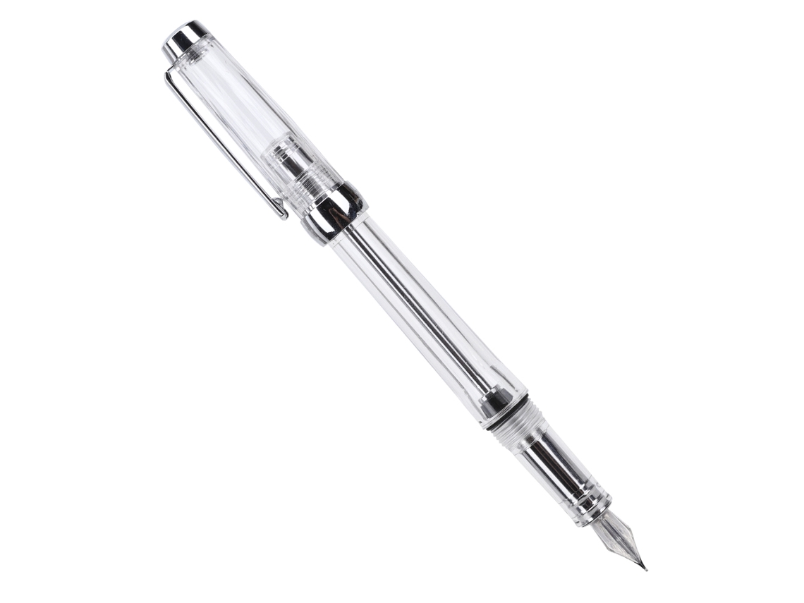 Caneta Estilográfica Transparente De Grande Capacidade 0.5mm Para Escritório E Escola Branca Transparente