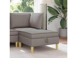 Vidaxl Puff Com Armazenamento Cinzento-acastanhado 70 X 70 X 40 Cm