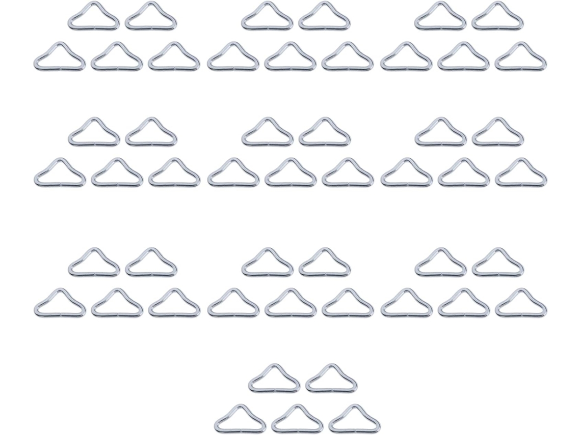 Pacote com 50 Laços Triangulares em V Reforçados para Reparo de Trampolins, de Alta Resistência. SFUSHOS