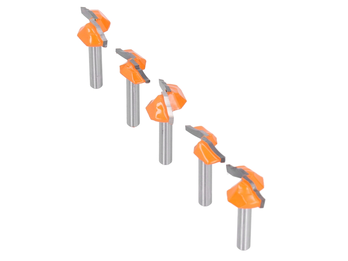 5pçs Broca Router 1/4 Shank Ferramenta Madeira