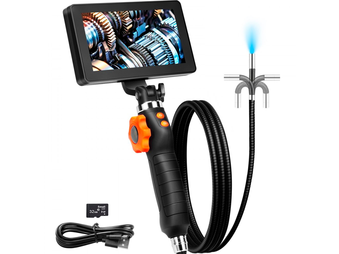 Endoscópio Flexível Com Câmera Dupla, Zoom 8x, Iluminação Led Regulável E Proteção Ip67 Tekmaquinas