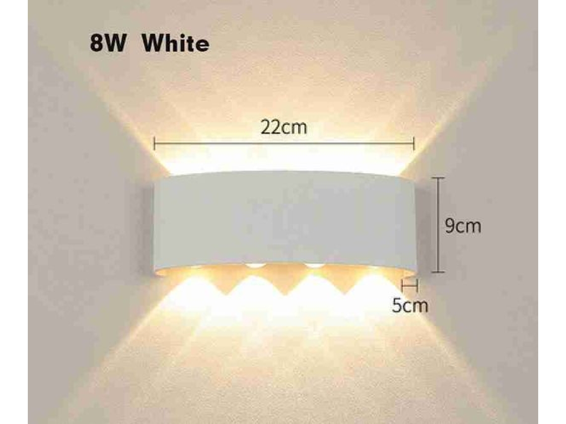 Aplique Led 8w 3000k Ip65 Com Sensor De Movimento